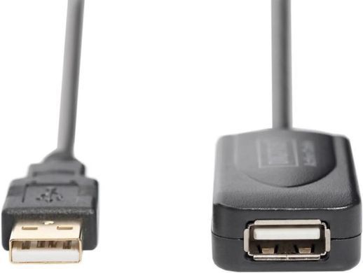 Digitus Подовжувач USB 2.0 Active Cable, A/M-A/F, 5м, чорний DA-70130-4 фото