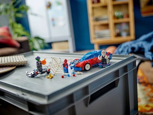 LEGO Конструктор Marvel Автомобиль для гонки Человека-Паука и Зеленый Гоблин с ядом Венома 76279 фото