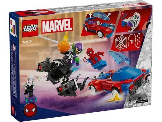 LEGO Конструктор Marvel Автомобиль для гонки Человека-Паука и Зеленый Гоблин с ядом Венома 76279 фото