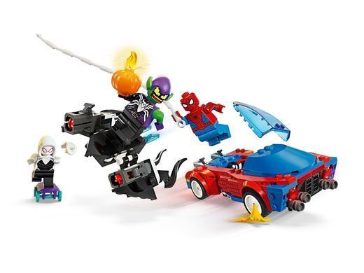 LEGO Конструктор Marvel Автомобиль для гонки Человека-Паука и Зеленый Гоблин с ядом Венома 76279 фото