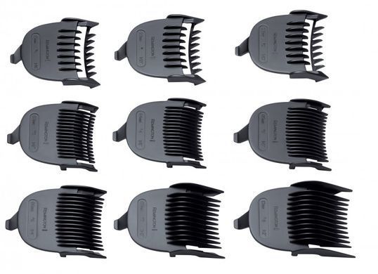 Remington Машинка для стрижки QuickCut Hairclipper, сеть+акум., роторный мотор, насадок-9, кейс, сталь, чорно-серебристый HC4250 фото
