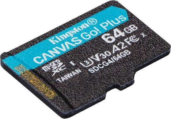 Kingston Карта памяти microSD 64GB C10 UHS-I U3 A2 V30 R200MB/s SDCG4/64GBSP фото