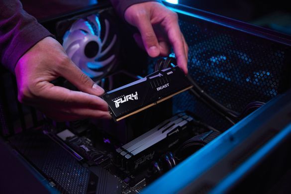 Kingston Пам'ять до ПК DDR5 5600 8GB Beast Black RGB KF556C40BBA-8 фото