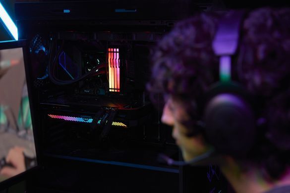 Kingston Пам'ять до ПК DDR5 5600 8GB Beast Black RGB KF556C40BBA-8 фото