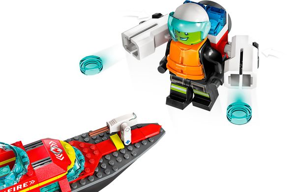 Конструктор LEGO City Лодка пожарной бригады 60373 фото
