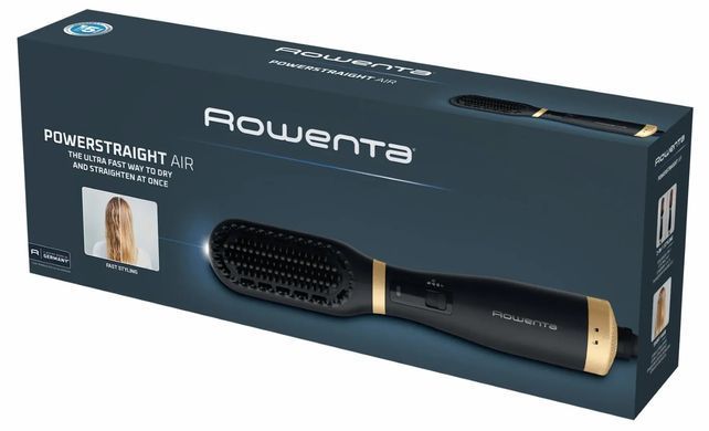 Rowenta Щітка-випрямляч Powerstraight Air, темп.режимів-2, 160-200С, іонізація, кераміка, чорний UB5920F0 фото