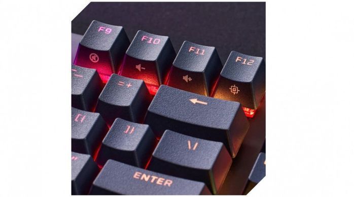 HyperX Клавіатура Alloy Origins Core PBT Aqua USB RGB ENG/RU Black 639N9AA фото