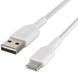 Belkin Кабель USB-A > USB-C зарядки/синхронизации 2м, 15Вт, Type-C, витой, белый 3 - магазин Coolbaba Toys