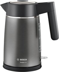 Электрочайник Bosch, 1.7л, металл, черный TWK5P475 фото