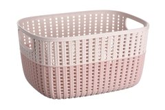 Корзинка плетена Ardesto Sweet Home, 6.8 л, 286*215*150 мм, рожевий, пластик - купити в інтернет-магазині Coolbaba Toys