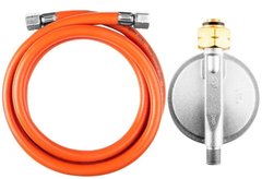 Комплект для підключення газового обладнання Neo Tools, редуктор 3кг/г тип KLF, шланг 1.5м 90-083-4 фото