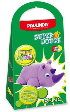 Маса для ліплення Paulinda Super Dough Fun4one Носоріг (рухливі очі) PL-1537 фото