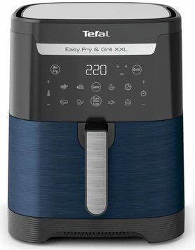 Tefal Мультипіч EasyFry&Grill XXL, 1830Вт, чаша-6.5л, сенсорне керув., 8 програм, пластик, чорно-синій EY801410 фото