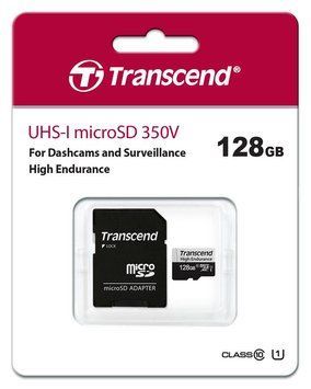 Transcend Карта памяти microSD 128GB C10 UHS-I U1 High Endurance (170TB) TS128GUSD350V фото