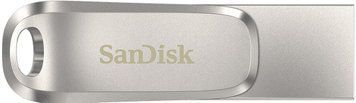 SanDisk Накопичувач 64GB USB 3.1 Type-A + Type-C Dual Drive Luxe Срібний SDDDC4-064G-G46 фото