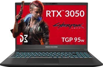 Dream Machines Ноутбук Dream Machines RG3050-15 15.6FHD IPS, Intel i7-13620H, 16GB, F1TB, NVD3050-4, DOS, чорний RG3050-15UA76 фото