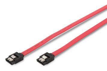 Digitus Кабель SATA L-type (F/F) прямий, 0.5м, червоний AK-400102-005-R фото