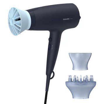 Philips Фен 3000 Series, 2100Вт, 3 режими, дифузор, іоніз-я, хол. обдув, синій BHD360/20 фото