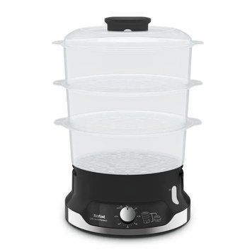 Tefal Пароварка Ultracompact, 800Вт, об'єм-9л, резервуар для води -1л, механічне керув., пластик, чорний VC204810 фото