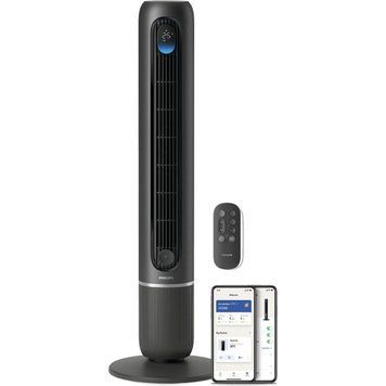 Philips Вентилятор Philips колонний Series 7000, 30Вт, пульп ДУ, режим " Бриз", сенсорний дисплей, таймер, темно-сірий