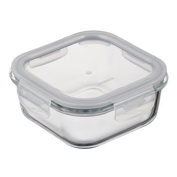 ARDESTO Food storage container Gemini 0.8l, borosilicate glass, plastic, square, transparent AR1280BSQ фото