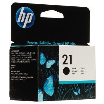 Картридж HP No.21 DJ3920/3940, PSC1410 black,5ml C9351AE фото