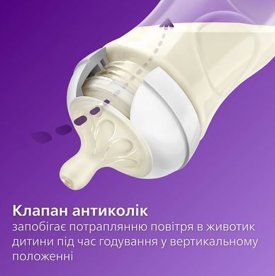AVENT Соска Avent Natural 1міс+, Природний Потік, 2 шт Повільний Потік SCY963/02 фото