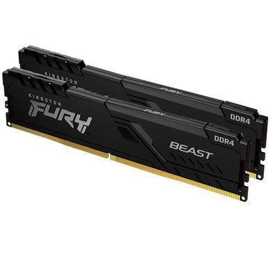Kingston Пам'ять ПК DDR4 32GB KIT (16GBx2) 3200 FURY Beast Black KF432C16BBK2/32 фото