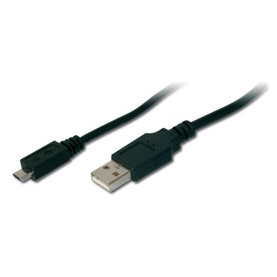 Кабель Digitus USB 2.0 (AM/microB) 1.8m, black AK-300127-018-S фото