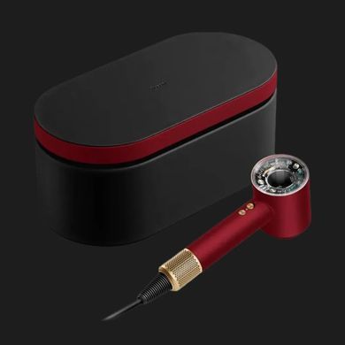 Dyson Фен HD16 Supersonic Nural Red Velvet/Gold, 1600Вт, 3 режими, іонізація, хол. обдув, кейс для зберігання, червоно-золотий 594823-01 фото