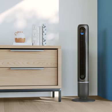 Philips Вентилятор Philips колонний Series 7000, 30Вт, пульп ДУ, режим " Бриз", сенсорний дисплей, таймер, темно-сірий