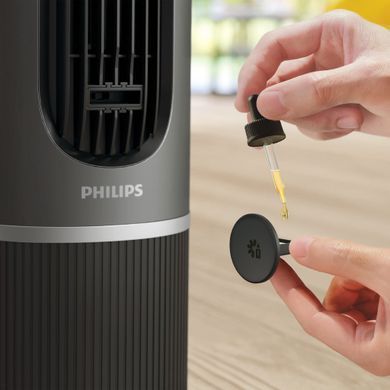 Philips Вентилятор Philips колонний Series 7000, 30Вт, пульп ДУ, режим " Бриз", сенсорний дисплей, таймер, темно-сірий