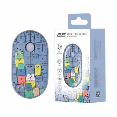 2E Мышь MF300 PETS:CATS Silent WL BT, синий 2E-MF300WPETSBL фото