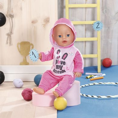 Набор одежды для куклы BABY BORN - СПОРТИВНЫЙ КОСТЮМ ДЛЯ БЕГА (на 43 cm, розовый) 830109-1 фото