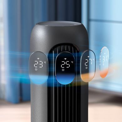 Philips Вентилятор Philips колонний Series 7000, 30Вт, пульп ДУ, режим " Бриз", сенсорний дисплей, таймер, темно-сірий
