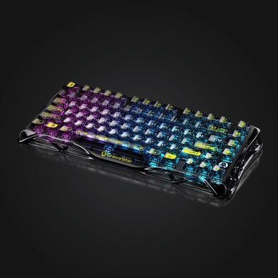 GravaStar Клавиатура механическая Mercury K1 Lite 80keys, GravaStar x BSUN Grey, BT/WL/USB, Transparent Black GS_K1_LITE_XTAL_BLK фото
