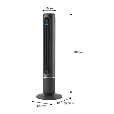 Philips Вентилятор Philips колонний Series 7000, 30Вт, пульп ДУ, режим " Бриз", сенсорний дисплей, таймер, темно-сірий