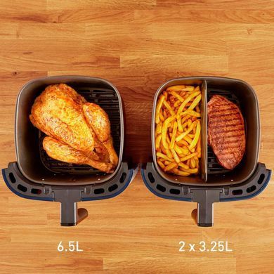 Tefal Мультипіч EasyFry&Grill XXL, 1830Вт, чаша-6.5л, сенсорне керув., 8 програм, пластик, чорно-синій EY801410 фото
