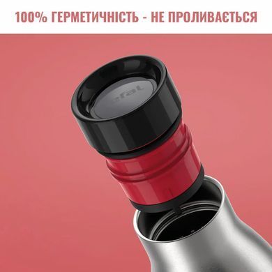 Термобутылка Tefal Bludrop, 500мл, диам70, t хол. 24ч, гор.12ч, нерж.сталь+пластик, розовый N3110810 фото