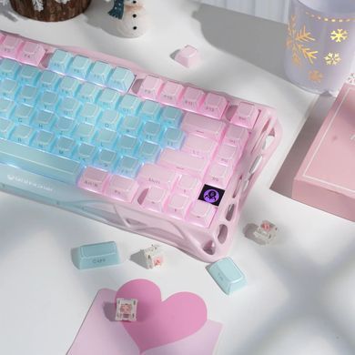 GravaStar Mechanical keyboard GravaStar Mercury K1 Lite 80keys, GravaStar x BSUN Grey, BT/WL/USB, Aurora Mist GSK1LITE_PM_MINT фото