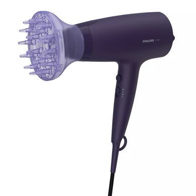 Philips Фен 3000 Series, 2100Вт, 3 режими, дифузор, іоніз-я, хол. обдув, синій BHD360/20 фото
