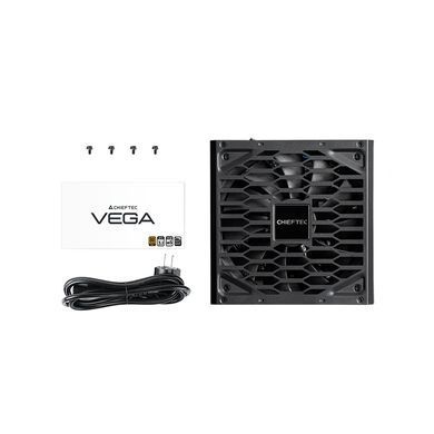 Chieftec Блок живлення Vega (750W), >90%, 80+ Gold, 135мм FDB, 1xMB 24pin(20+4), 2xCPU 8pin(4+4), 3xMolex, 6xSATA, 4xPCIe 8pin(6+2), 1xPCIe GEN5 16pin PPG-750-S фото