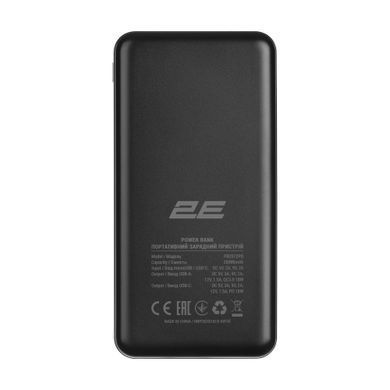 2E Акумулятор портативний літій-іонний Power Bank Geometry 20000мА&middot;год, 18Вт, PD, QC, чорний 2E-PB2072PD-BLACK фото