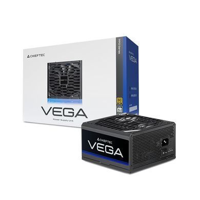 Chieftec Блок живлення Vega (750W), >90%, 80+ Gold, 135мм FDB, 1xMB 24pin(20+4), 2xCPU 8pin(4+4), 3xMolex, 6xSATA, 4xPCIe 8pin(6+2), 1xPCIe GEN5 16pin PPG-750-S фото