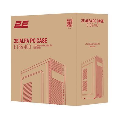 2E Корпус Alfa E185-400 с БП 2E ATX400W 1xUSB3.0, 2xUSB2.0 VGA 310мм ATX чёрный 2E-E185-400 фото