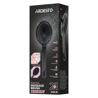 ARDESTO Электрическая щетка-массажер для лица и тела, аккумулятор, USB Type-C , 4 режима, черный EMB-1B фото