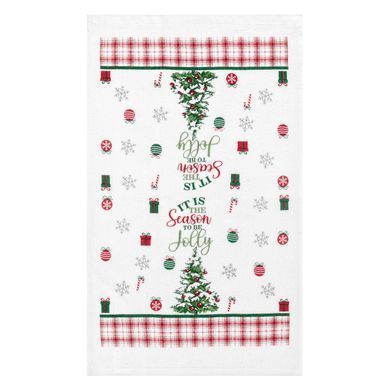 ARDESTO Kitchen gift set Christmas Tree, 3pcs, 100% cotton (towel), 100% polyester (pot holders), green
