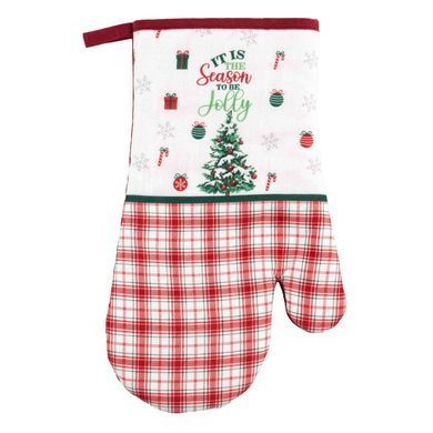 ARDESTO Kitchen gift set Christmas Tree, 3pcs, 100% cotton (towel), 100% polyester (pot holders), green