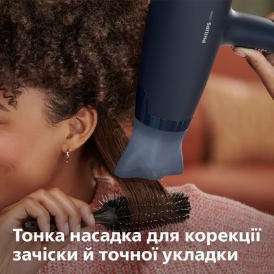 Philips Фен 3000 Series, 2100Вт, 3 режими, дифузор, іоніз-я, хол. обдув, синій BHD360/20 фото