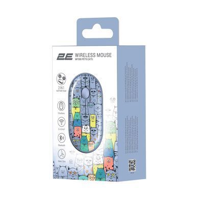 2E Мышь MF300 PETS:CATS Silent WL BT, синий 2E-MF300WPETSBL фото